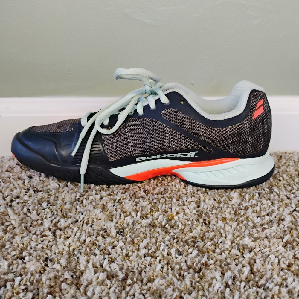 Babolat Jet All Court Matryx SL Women's size 8 Tennis Shoes‎ Gray Orange - Picture 5 of 13